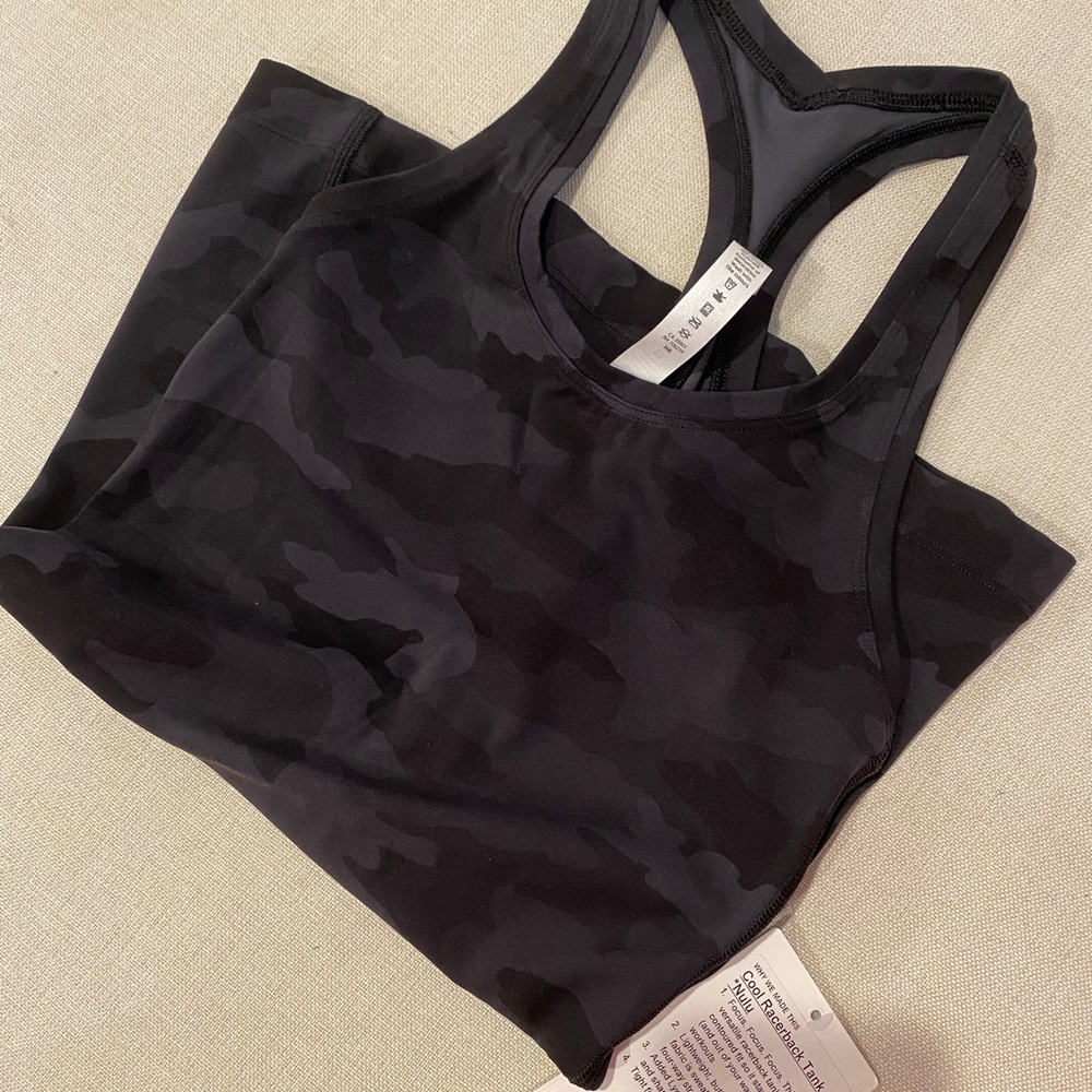 New with tags, Lululemon camo Racerback Short Tank Top